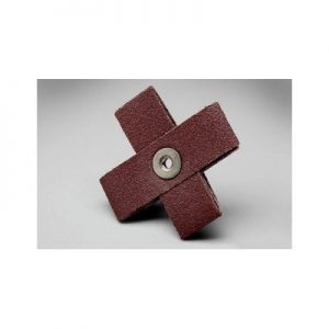 1-1/2" x 1/2" 8 Ply 120 Grit Cross Pads Qty.100 (8-32 eyelet)