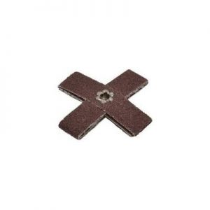 3" x 1" 8 Ply 120 Grit Cross Pads Qty.100 (1/4-20 eyelet)