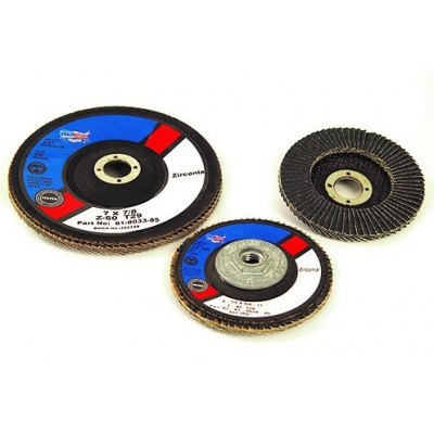 4-1/2 x 7/8 TP.27 Zirc Flap Discs 80G 10/Box