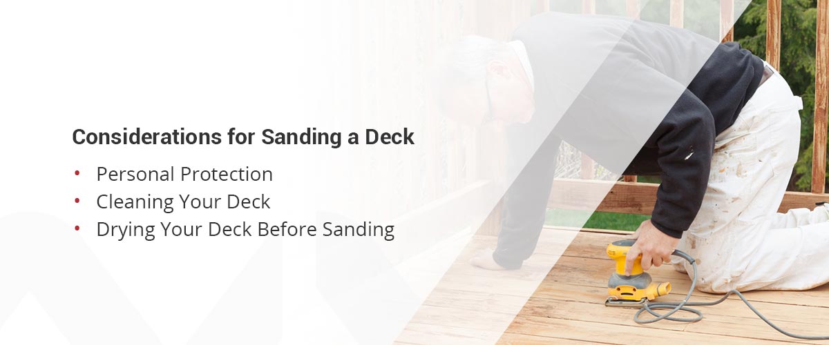 Considerations for Sanding a Deck